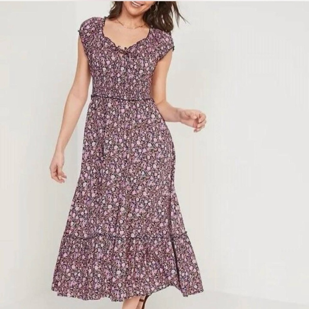 Old Navy Purple Floral Maxi Dress